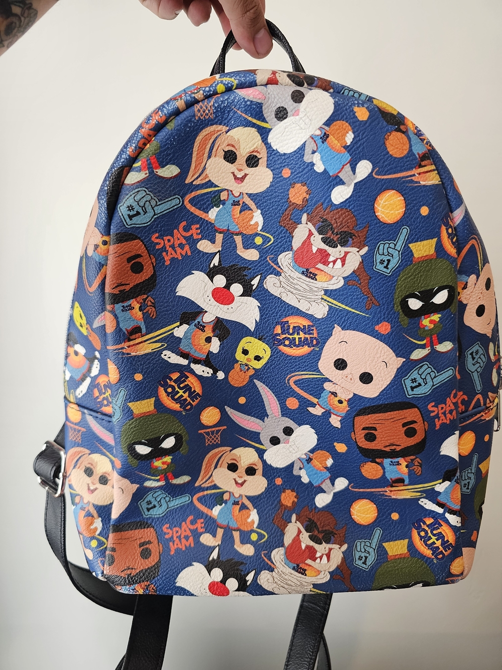 Funko Space Jam Blue Multi Character Print Backpack